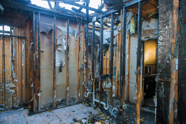 Professional Fire Damage Removal technician working in North Valley Stream, NY